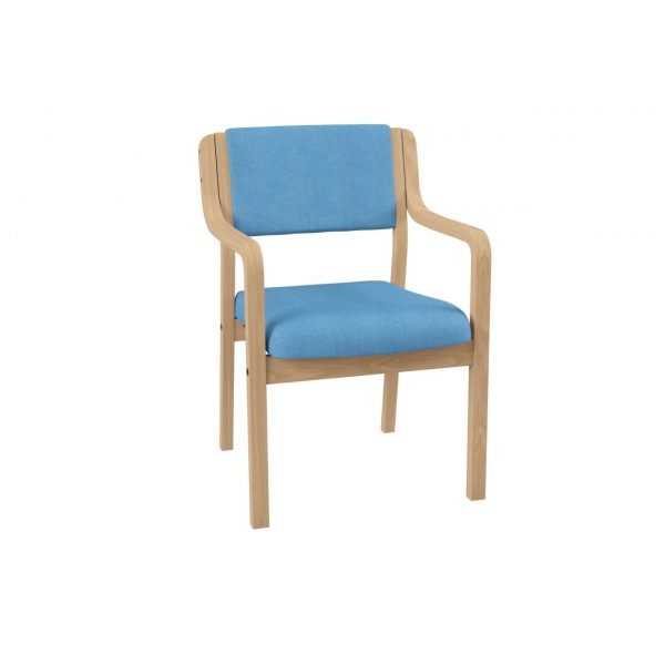 BANKETT - Stackable chair with armrest