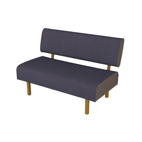 LEAN - 2-seater with back without armrests
