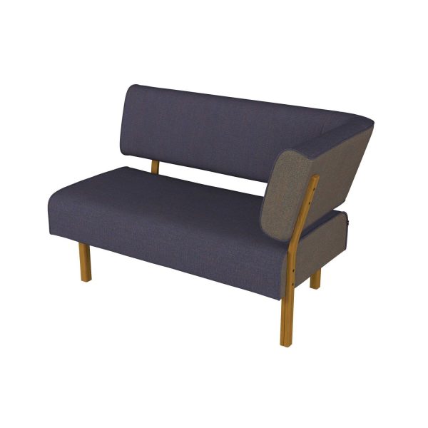 LEAN - 2-seater with back and armrest right