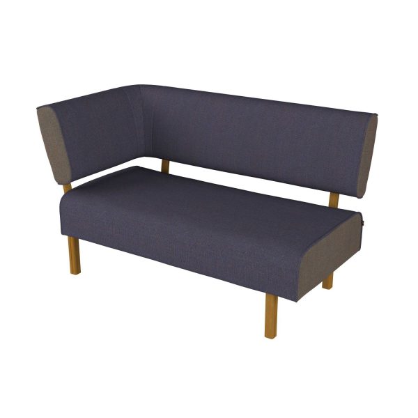 LEAN - 2-seater with back and armrest left