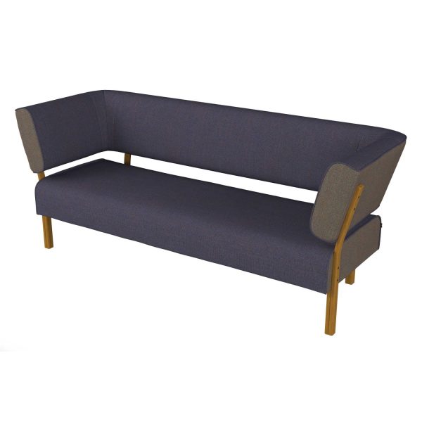 LEAN - 3-seater with back and armrests both sides