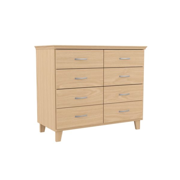 SELMA - Lower cupboard, 84x98x46 cm, with 8 drawers, birch