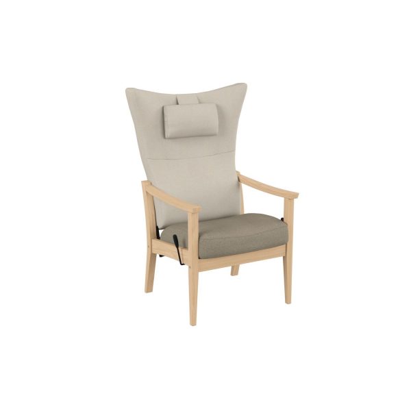 SALINA - High back chair with stepless adjustment of back with open sidewall