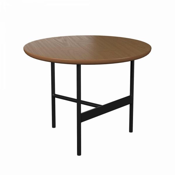 DAPPLE - Table H46, Ø60, oak veneer with oak dots