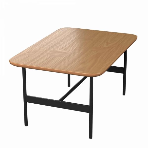 DAPPLE - Bord H41, 80x55, eik finer med eik prikker