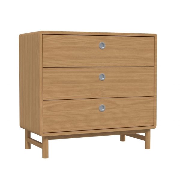 SOFT - Drawer, 84x98x45, with three drawers, oak
