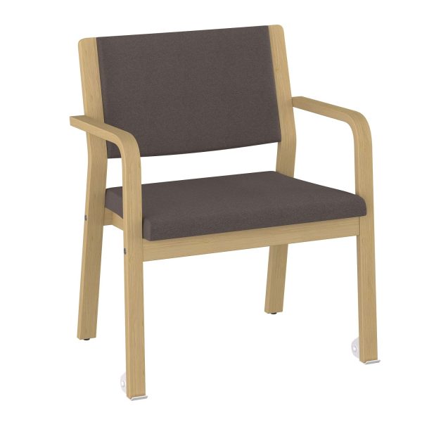ZETA - Max dining chair with arrest, full back, wheels on front legs (art. 2429)