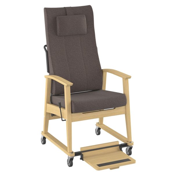 NEXUS - Chair high back with wheels, stepless adjustment of back, neck rest (art. 2639)