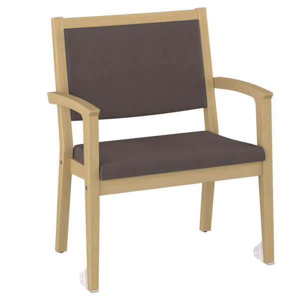 NEXUS - Max dining chair with armrest, full back, wheels on front legs (art. 2755)