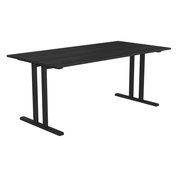 Table, T-legs, black, H60, 180x90