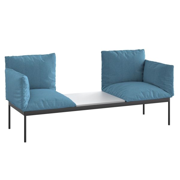 DARWIN - 3-seater two backs, two armrests and one white table top (art. 3309)