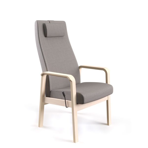 ZETA - High back reclining chair, birch (art. 3691)