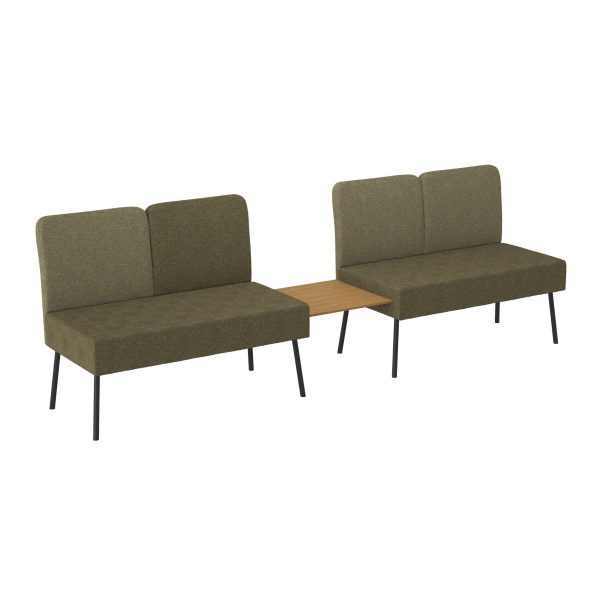 MEET - 2-seater + connection table large 0 deg. + 2-seater