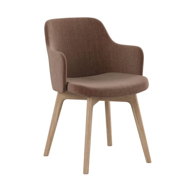 ALMA - Dining chair with armrest, oak (art. 3789)