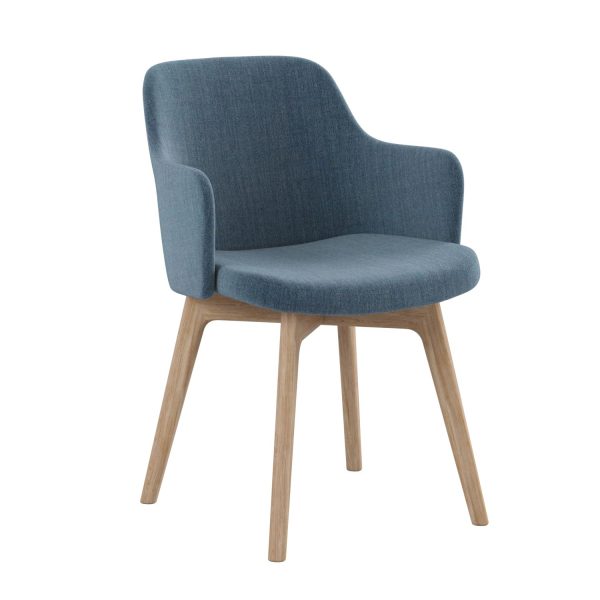 ALMA - Dining chair with armrest, oak (art. 3789)