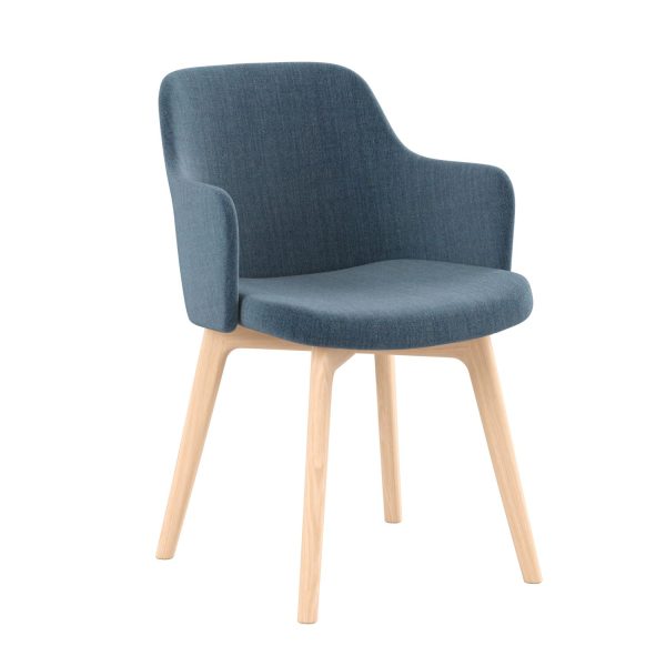 ALMA - Dining chair with armrest, birch (art. 3893)