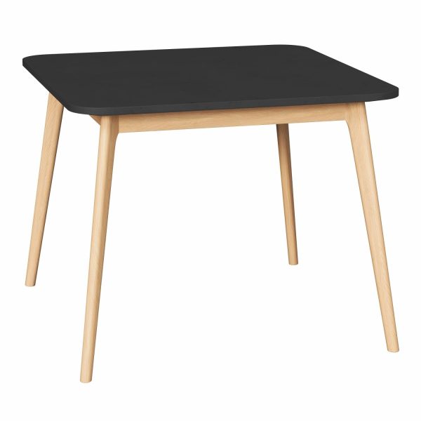 ALMA - Table H40, 50x50 cm, birch, black table top (art. 3913)