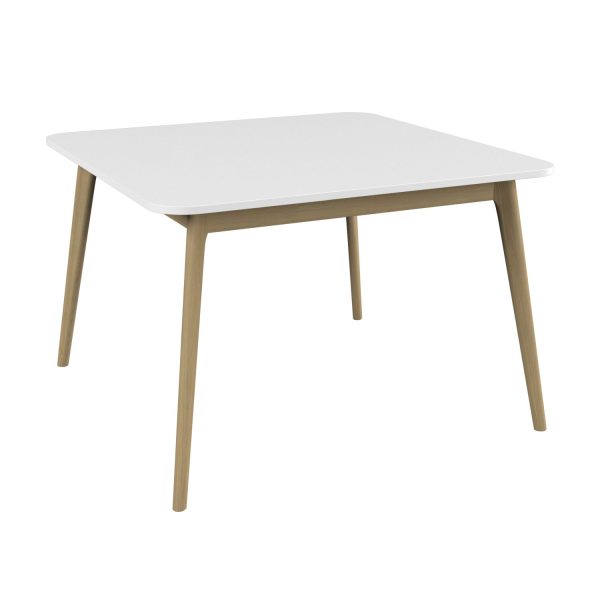 ALMA - Bord H40, 60x60 cm, eik, hvit bordplate (art. 3980)