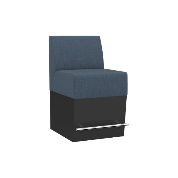 PIVOT - 1-seater without armrest, with sofa base and foot bar