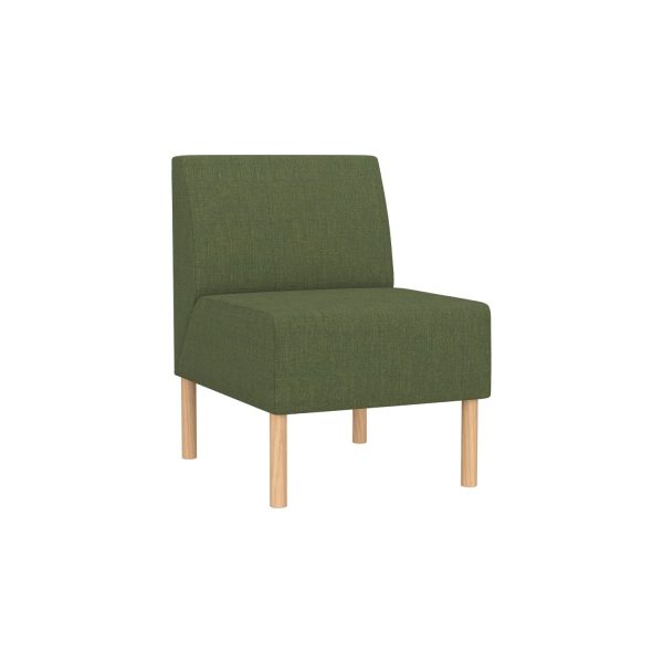 PIVOT - 1-seater without armrest, with oak wooden legs
