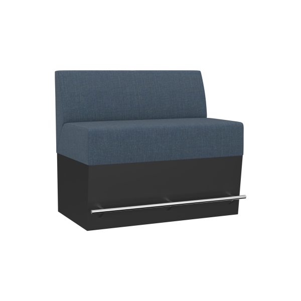 PIVOT - 2-seater without armrest, with sofa base and foot bar