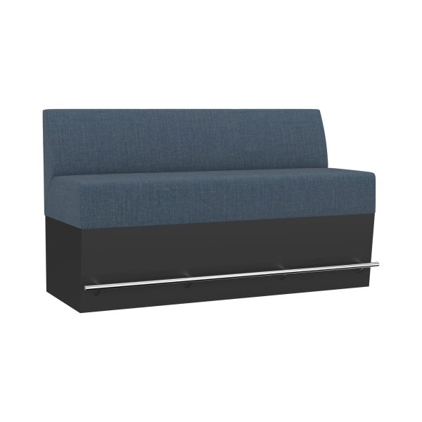PIVOT - 3-seater without armrest, with sofa base and foot bar