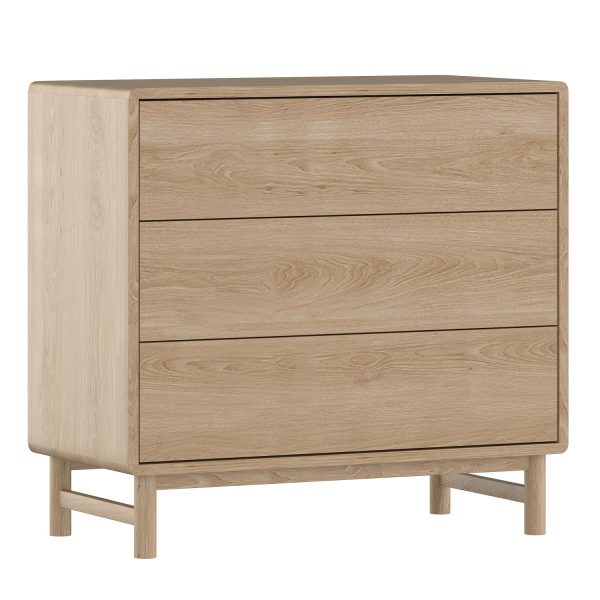 SOFT - Drawer, 84x98x45, with three drawers, push-to-open, oak (art. 4442)