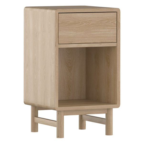 SOFT - Bedside table, 70x40x40, one drawer, push-to-open, oak (art. 4453)