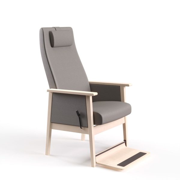 ZETA - High back reclining chair, foot plate and filled sides (art. 4466+4585+4587)