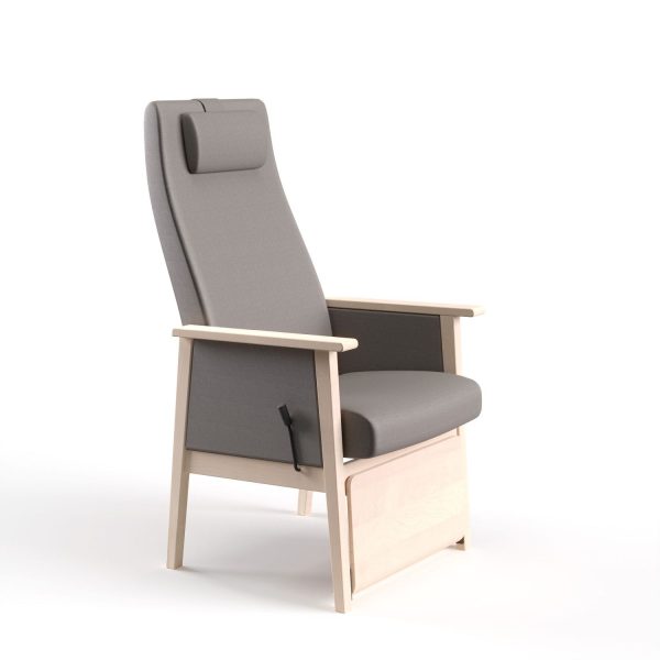 ZETA - High back reclining chair, foot plate and filled sides (art. 4466+4585+4587)