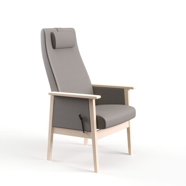 ZETA - High back reclining chair, foot plate and filled sides (art. 4466+4585+4587)