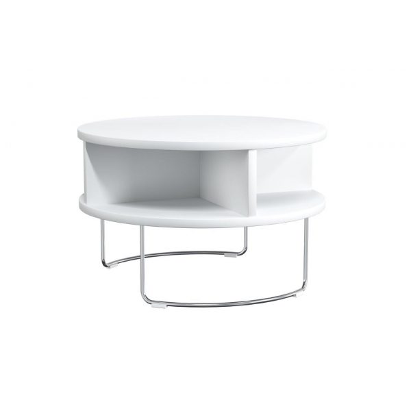 PIVOT - Cube table, H43,5, round Ø68 cm, with bolt legs