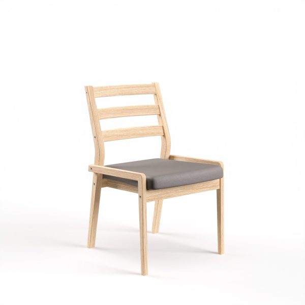 ZETA - spisestol uten armlen, rygg med spiler, bjørk (art. 4489)