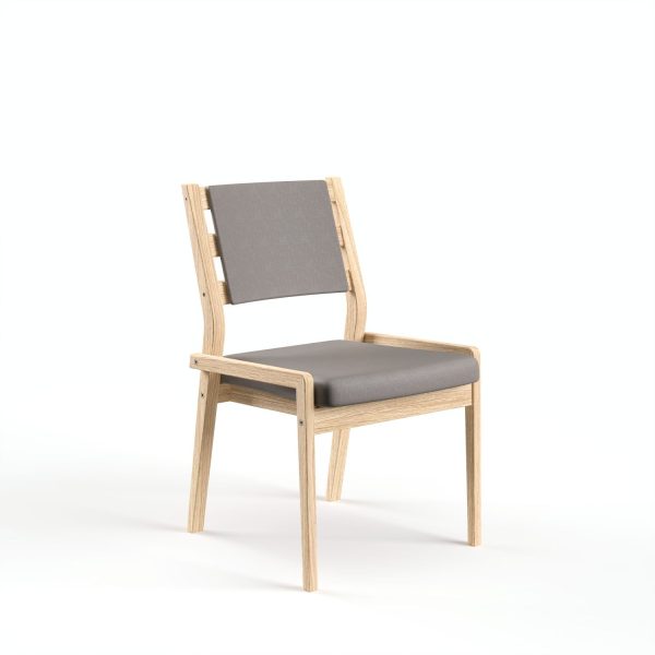 ZETA - dining chair without armrest, back with bars and pillow, birch (art. 4491)