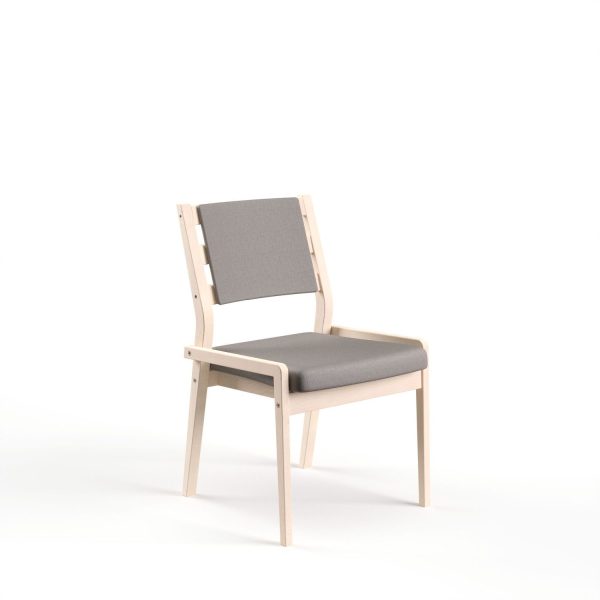 ZETA - dining chair without armrest, back with bars and pillow, oak (art. 4540)