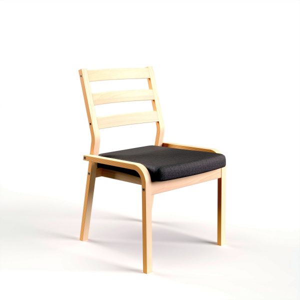 ZETA - dining chair without armrest, back with bars, birch (art. 1812)
